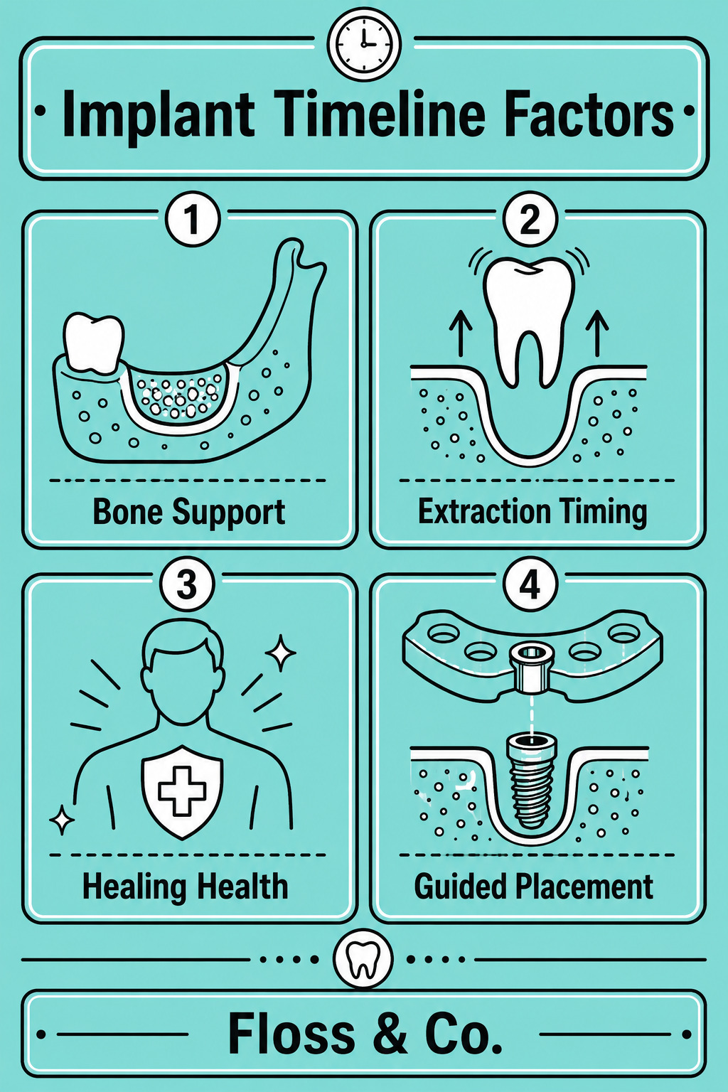 Infographic How Long Does It Take to Get a Single Dental Implant - Floss & Co.